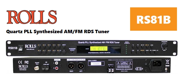 Rolls Quartz PLL Synthesized AM/FM Tuner RS81B 
